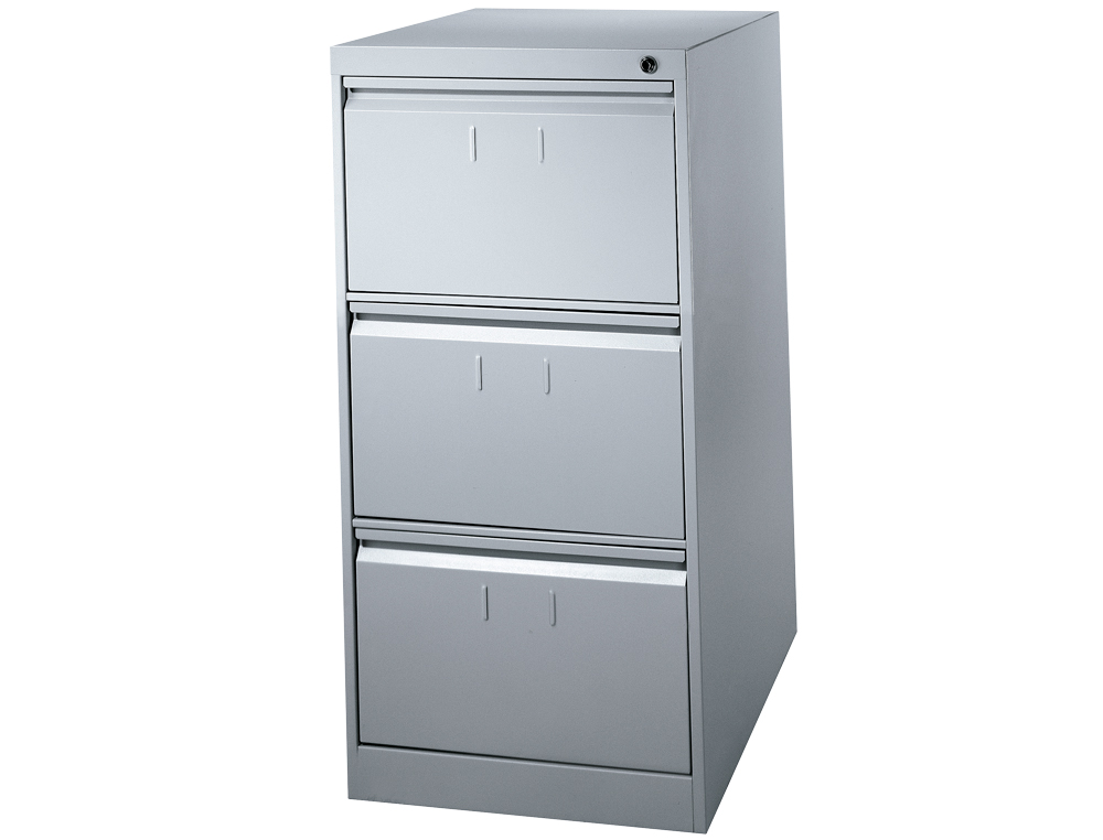 FICHEIRO METALICO PARA CAPAS DE SUSPENSAO COM 3 GAVETAS 1010 X 475 X 650 MM NA COR CINZA E CINZA ESCURO
