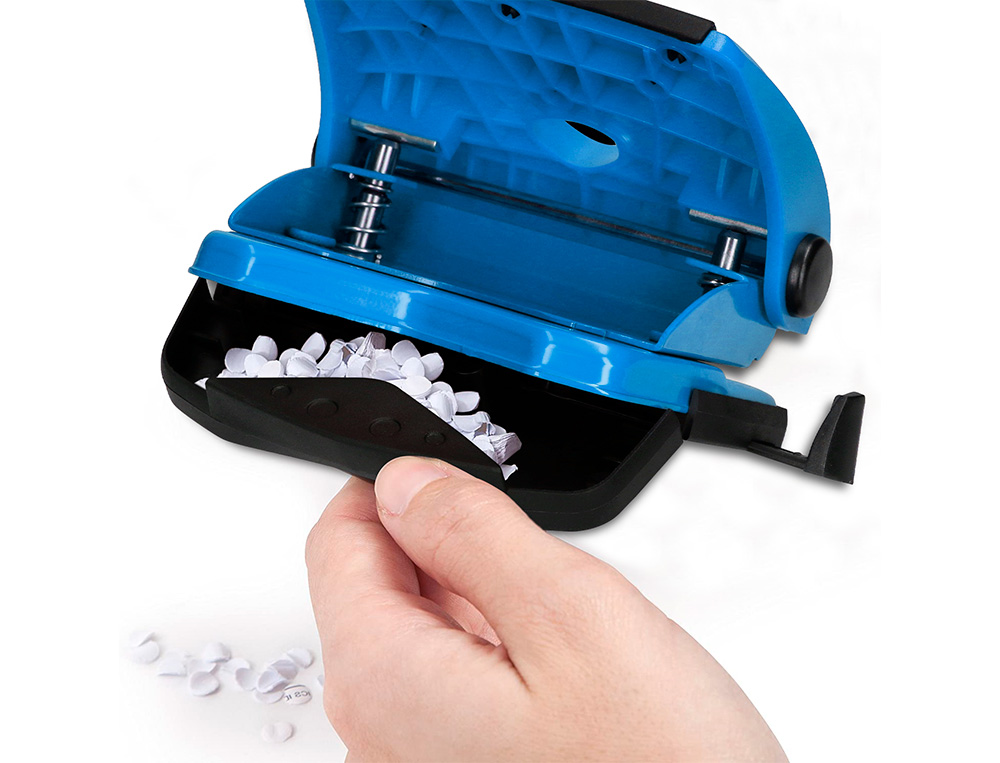 FURADOR Q-CONNECT CAPACIDADE 20 FOLHAS AZUL