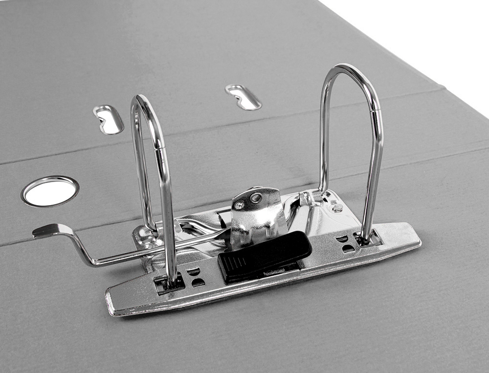 PASTA DE ARQUIVO DE ALAVANCA LIDERPAPEL DOCUMENTA PVC DIN A4 LOMBADA 75 MM CINZA