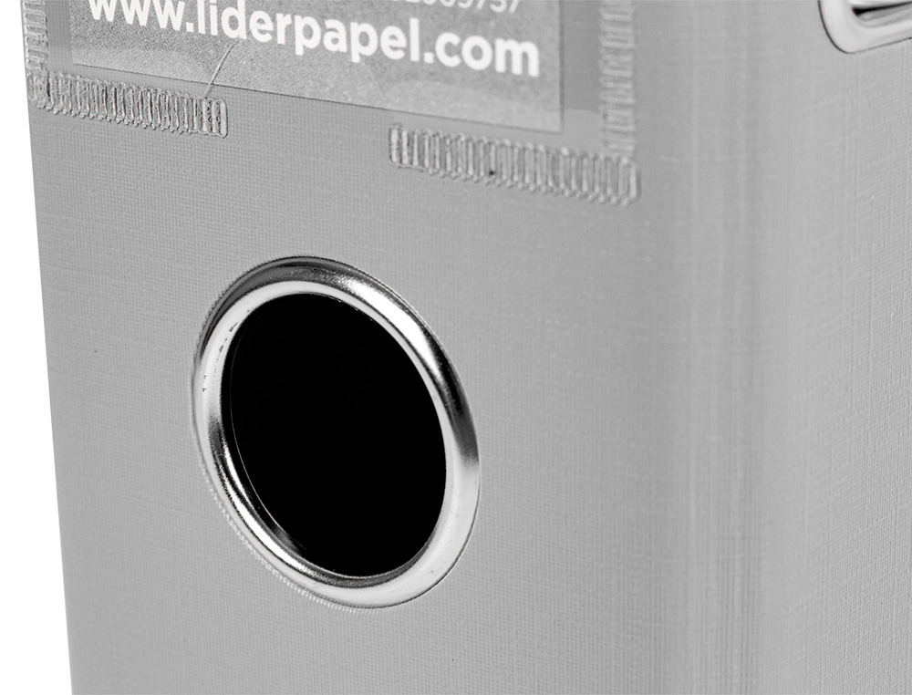 PASTA DE ARQUIVO DE ALAVANCA LIDERPAPEL DOCUMENTA PVC DIN A4 LOMBADA 75 MM CINZA