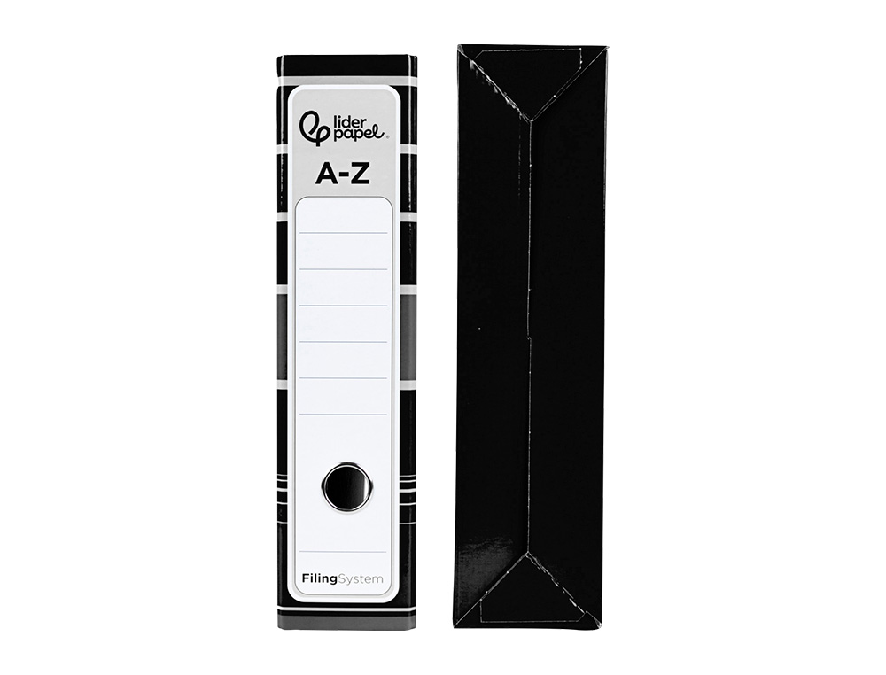 PASTA DE ARQUIVO DE ALAVANCA LIDERPAPEL FILING SYSTEM CARTAO FORRADO DIN A4 COM CAIXA PRETA
