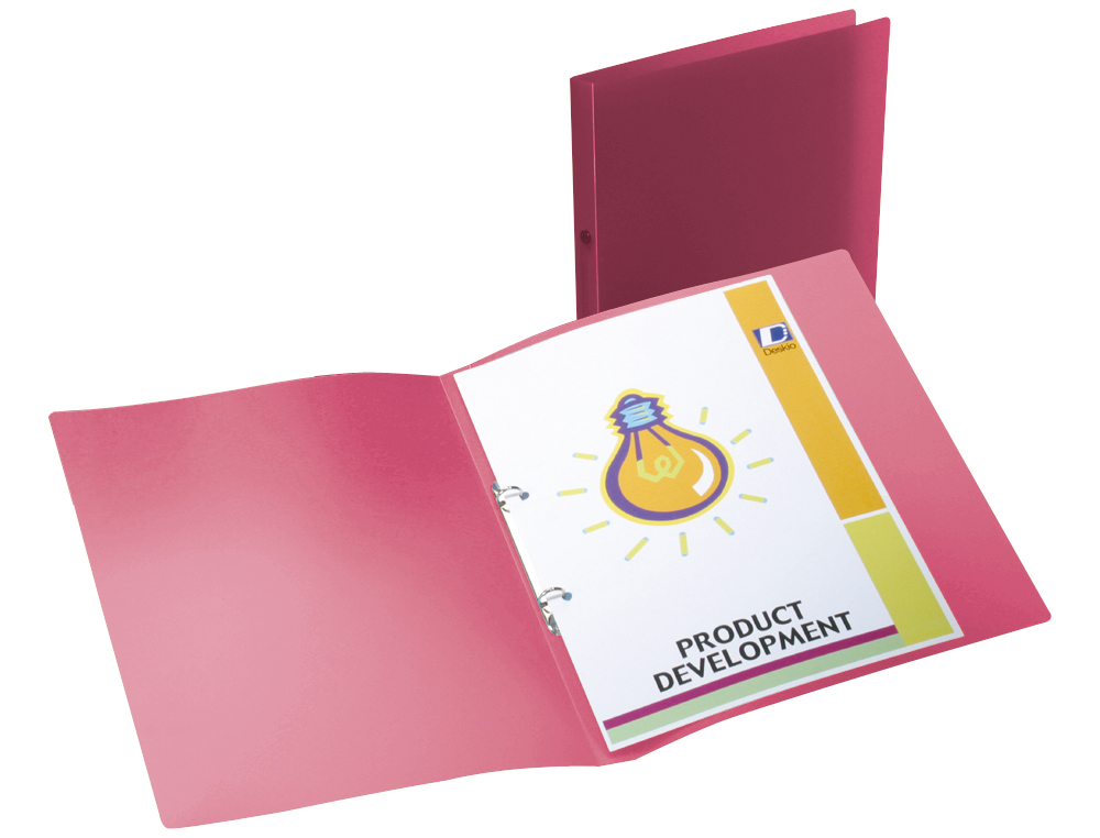 PASTA LIDERPAPEL POLIPROPILENO DIN A4 2 ANEIS REDONDOS MINI 15 MM VERMELHO