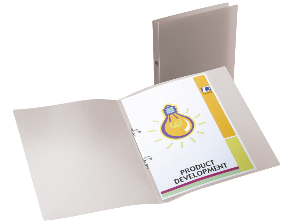 PASTA LIDERPAPEL POLIPROPILENO DIN A4 2 ANEIS REDONDOS MINI 15 MM TRANSPARENTE