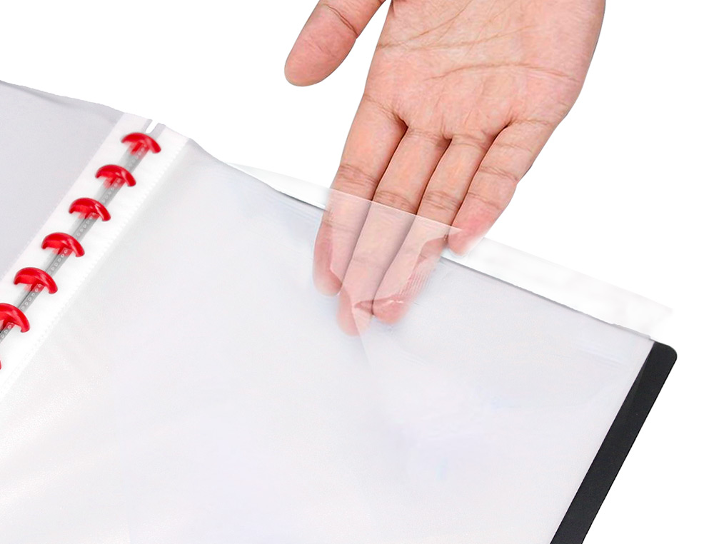 CAPA CATALOGO LIDERPAPEL COM ANEIS PLASTICOS PRETO