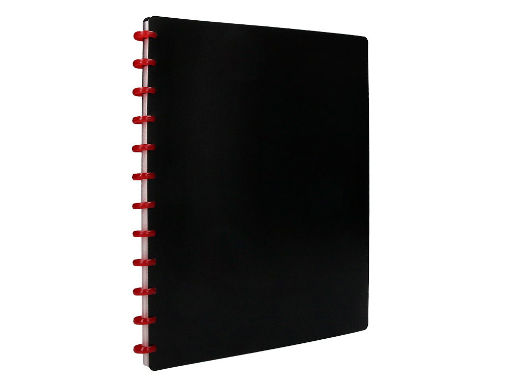CAPA CATALOGO LIDERPAPEL COM ANEIS PLASTICOS PRETO