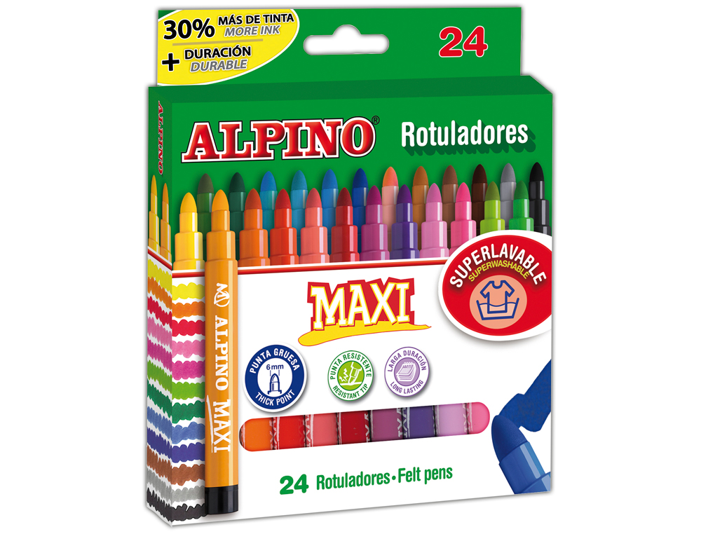 MARCADOR ALPINO MAXI 24 UNIDADES
