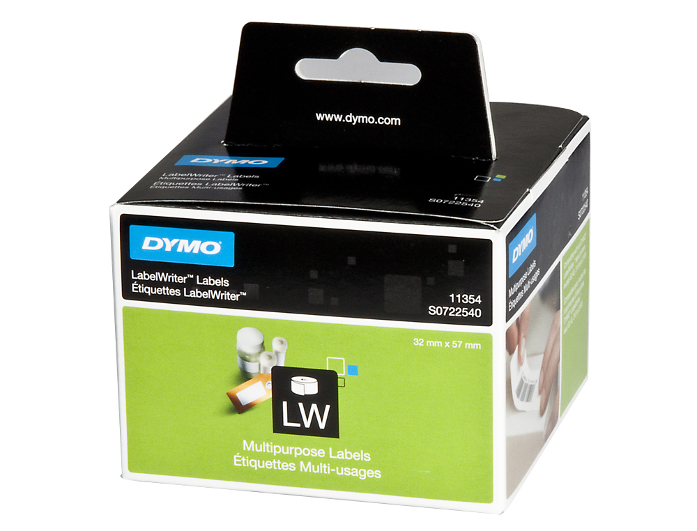 ETIQUETAS ADESIVAS DYMO PARA IMPRESSORA LABELWRITER 400 - 57X32 MM MULTIFUNCOES 1000 ETIQUETAS