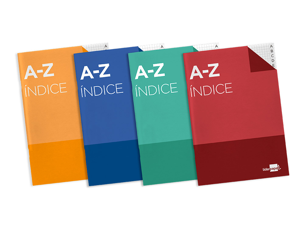 INDICE FLEXIVEL LIDERPAPEL QUARTO 24 FOLHAS 4 CORES SORTIDAS 70 GR