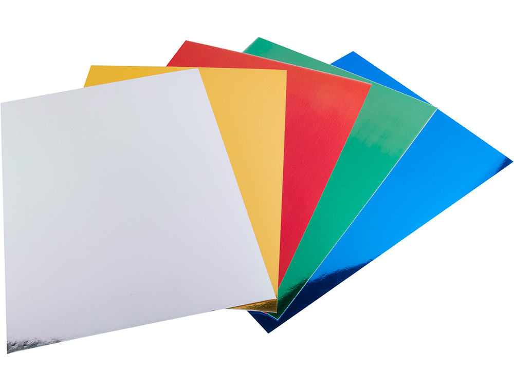 CARTOLINA LIDERPAPEL METALIZADA DIN A4 235 GR CORES SORTIDAS PACK 50 FOLHAS