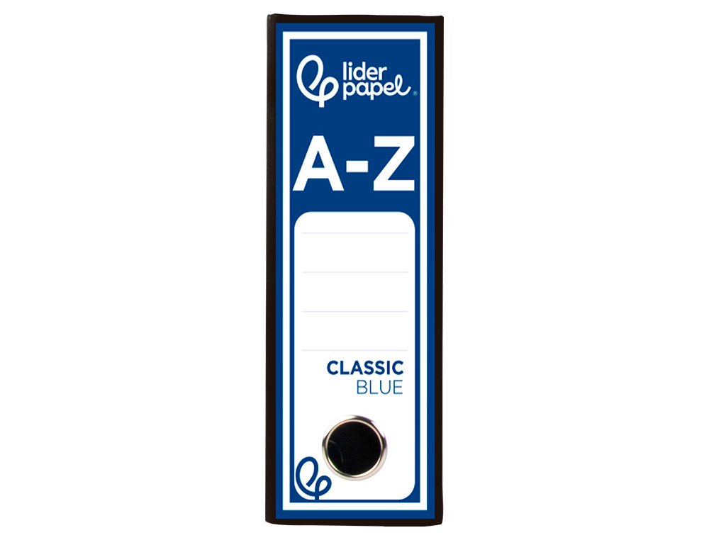 PASTA DE ARQUIVO LIDERPAPEL CLASSIC BLUE CARTAO FORRADO QUARTO GASPEADA PRETA