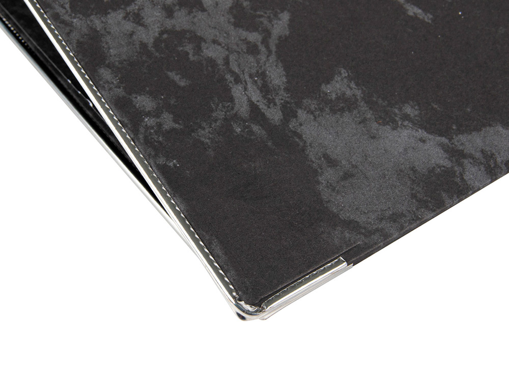 PASTA DE ARQUIVO LIDERPAPEL CLASSIC BLUE CARTAO FORRADO QUARTO GASPEADA PRETA