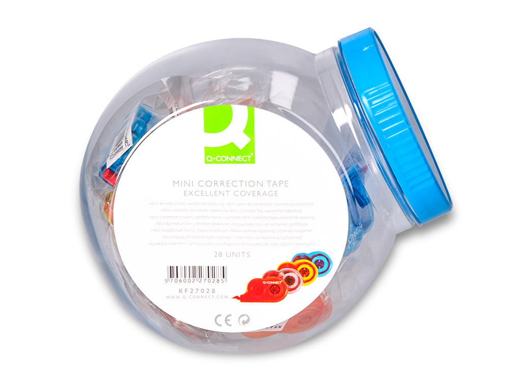 CORRETOR Q-CONNECT MINI BRANCO 4,2MM X 5 MT PACK 28 UNIDADES