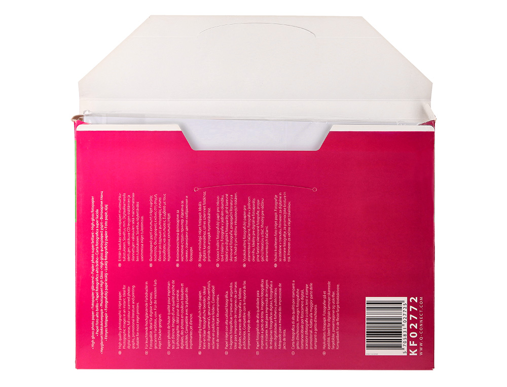 PAPEL FOTOGRAFIA Q-CONNECT GLOSSY TINTEIRO DIN A4 260 GR CAIXA DE 50 FOLHAS