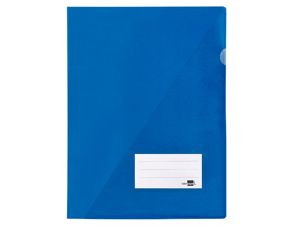 BOLSA DOSSIER LIDERPAPEL DIN A4 POLIPROPILENO 180 MICRONS AZUL TRANSLUCIDO 20 FOLHAS