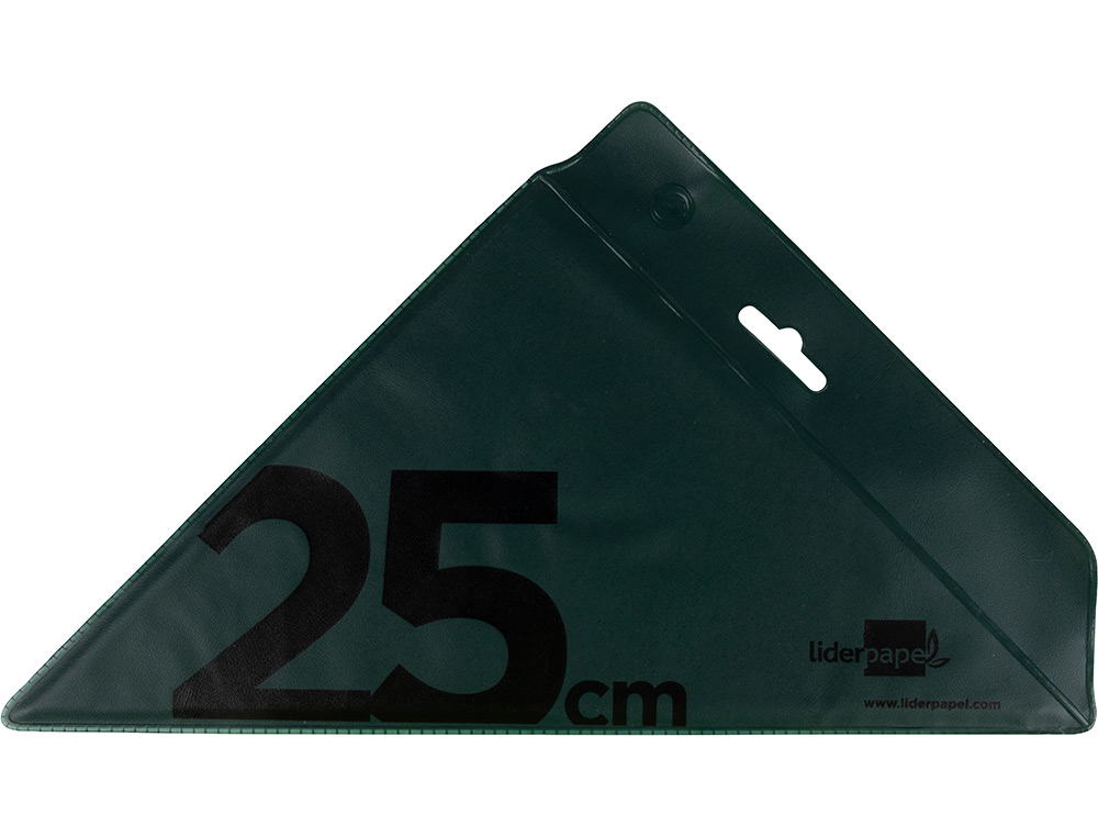 ESQUADRO LIDERPAPEL 25 CM PLASTICO VERDE