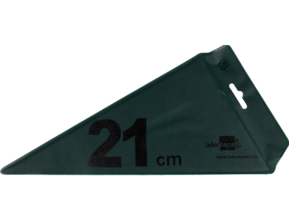 ESQUADRO LIDERPAPEL 21 CM PLASTICO VERDE