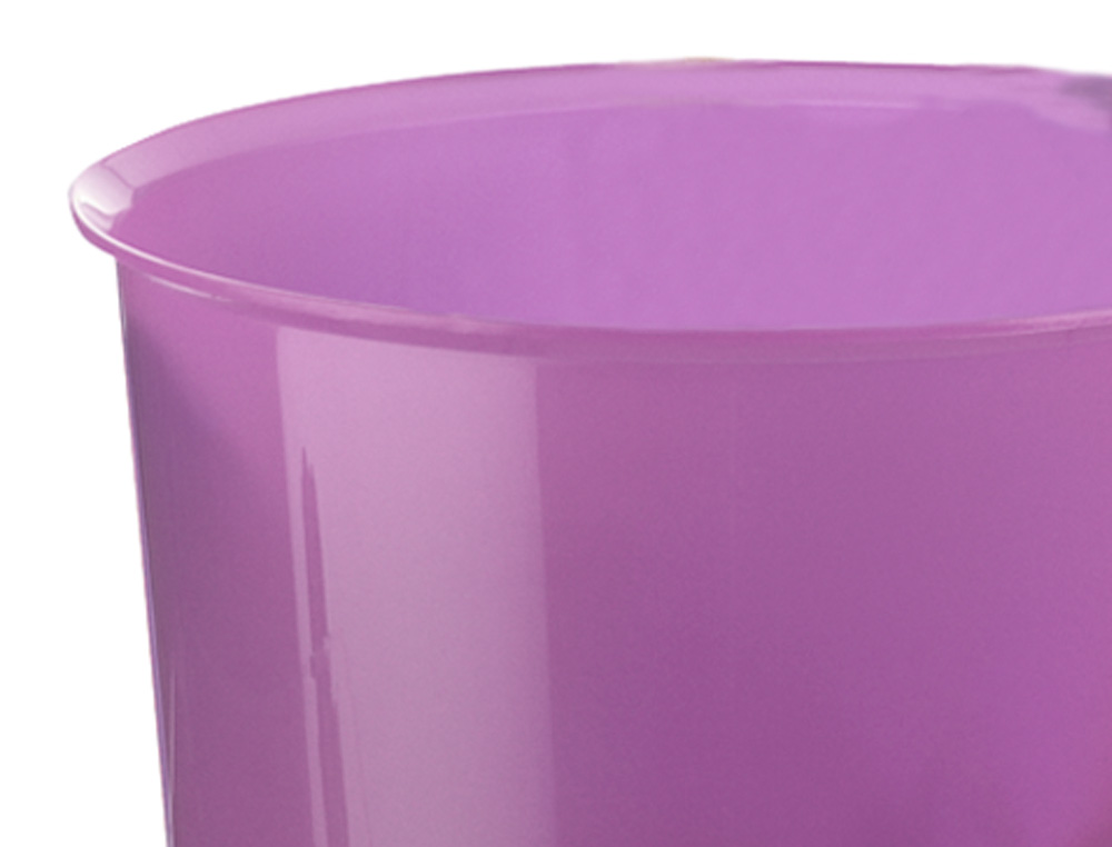 CESTO Q-CONNECT DE PAPEIS EM PLASTICO VIOLETA TRANSLUCIDO 16 LITROS - 31 X 29 CM