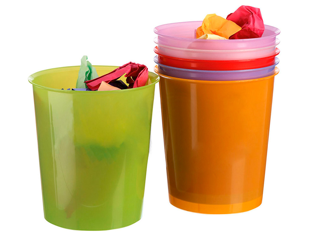CESTO Q-CONNECT DE PAPEIS EM PLASTICO VIOLETA TRANSLUCIDO 16 LITROS - 31 X 29 CM