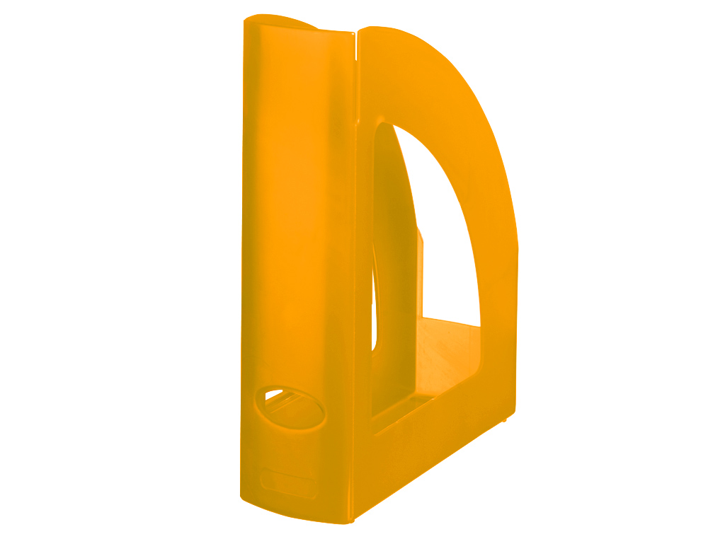 PORTA REVISTAS PLASTICO Q-CONNECT LARANJA TRANSLUCIDO