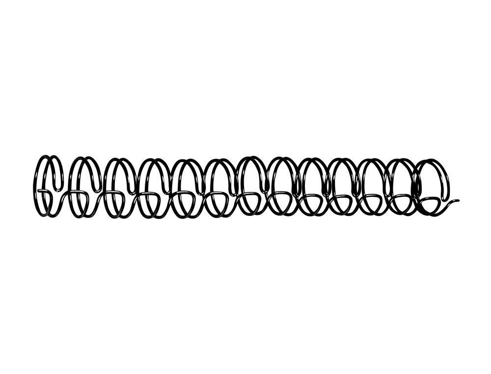 ESPIRAL GBC PRETA MODELO WIRE 3:1 7,9 MM N.5 COM CAPACIDADE PARA 60 FOLHAS