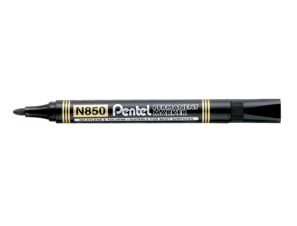 MARCADOR PENTEL N850 PERMANENTE PONTA REDONDA PRETO