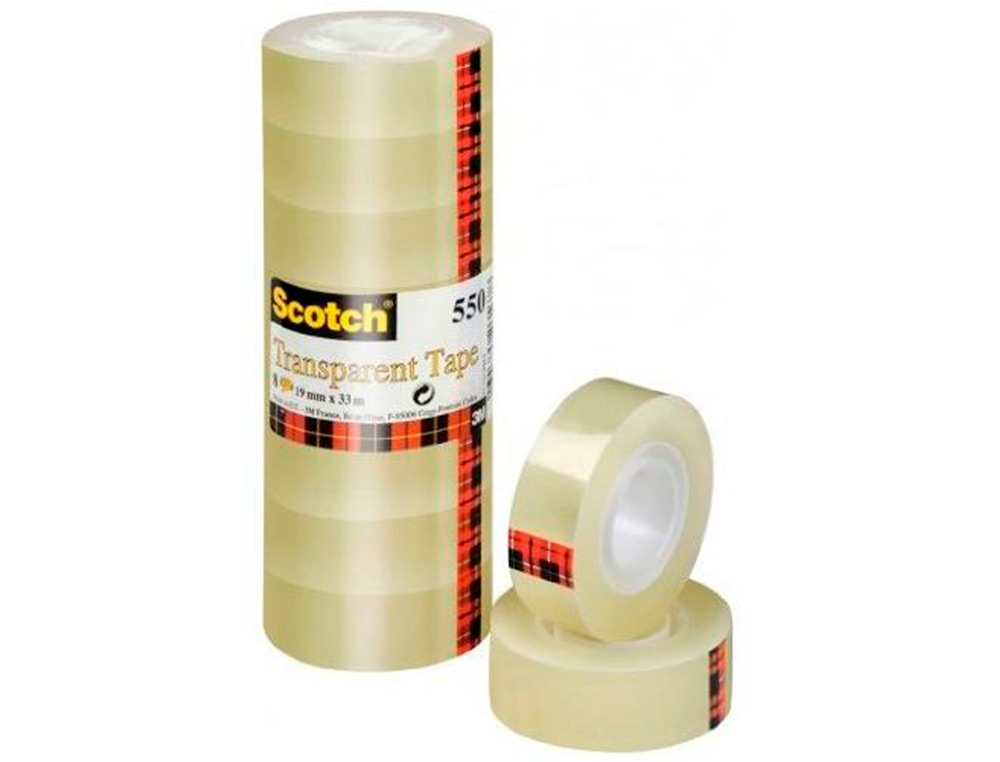 FITA ADESIVA SCOTCH ACORDEONPACK 8 550 19X33 MM