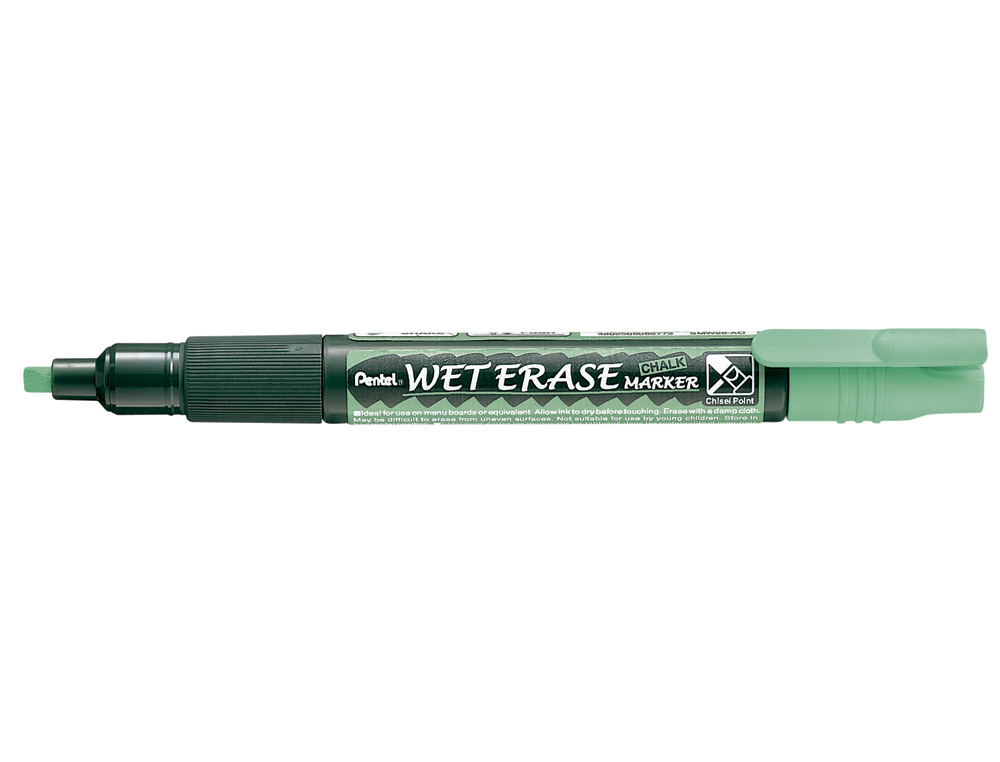 MARCADOR PENTEL GIZ SMW26 WET ERASE VERDE