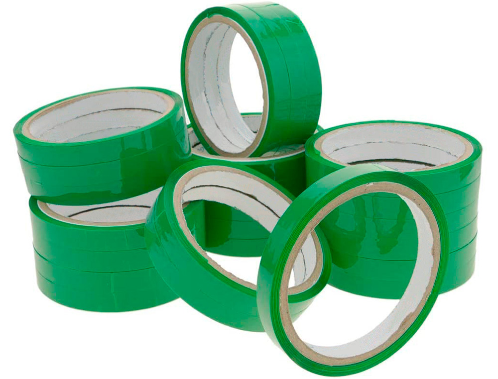 FITA ADESIVA Q-CONNECT 66M X 9MM VERDE PARA FECHAR SACOS