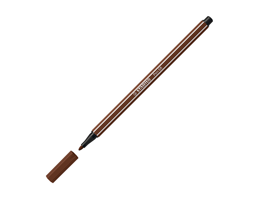 MARCADOR STABILO AGUARELAVEL PEN 68 CASTANHO 1 MM