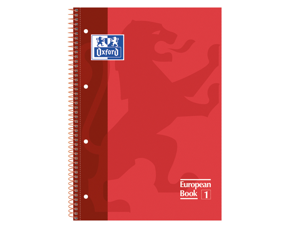 CADERNO ESPIRAL OXFORD CAPA EXTRADURA MICROPERFURADO DIN A4 80 F QUADRICULA 5MM COR VERMELHO