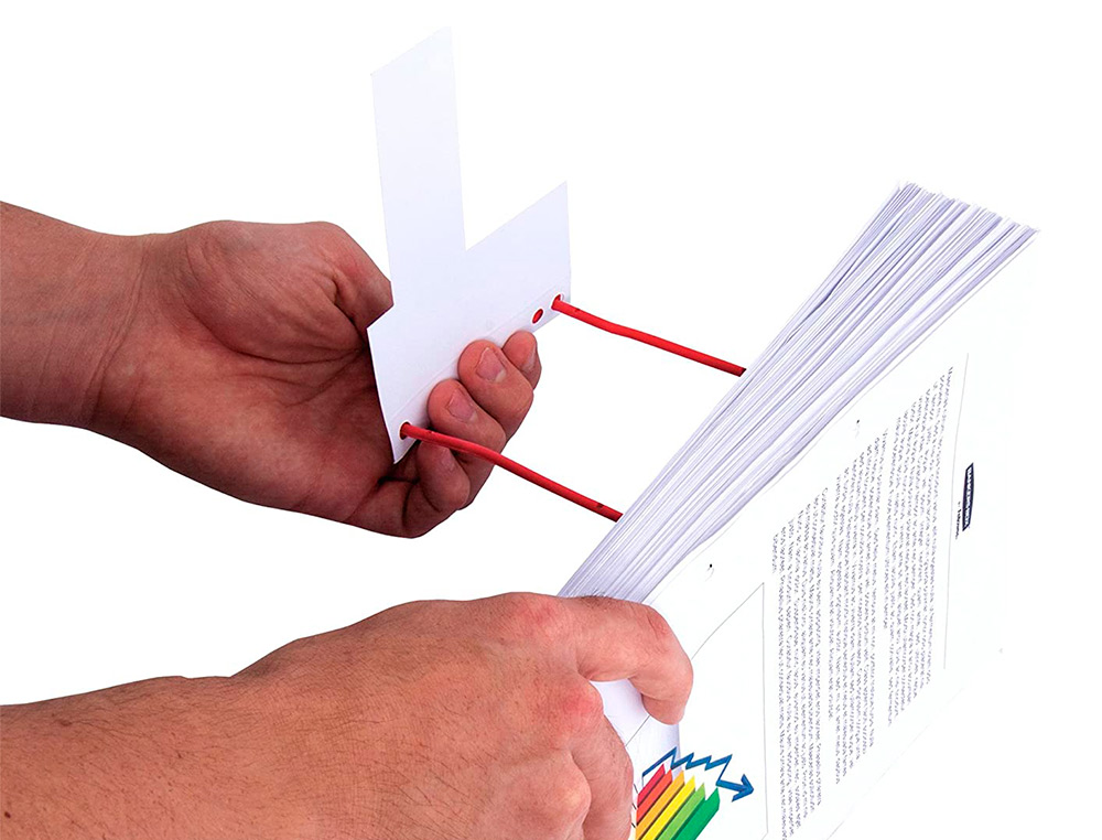 ENCADERNADOR FASTENER Q-CONNECT PLASTICO D-CLIPS COR VERMELHO CAIXA DE 100 UNIDADES