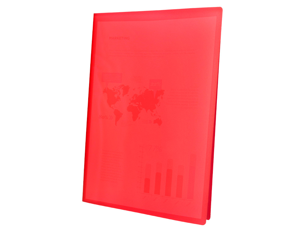 CAPA CATALOGO LIDERPAPEL 30 BOLSAS POLIPROPILENO DIN A4 VERMELHO