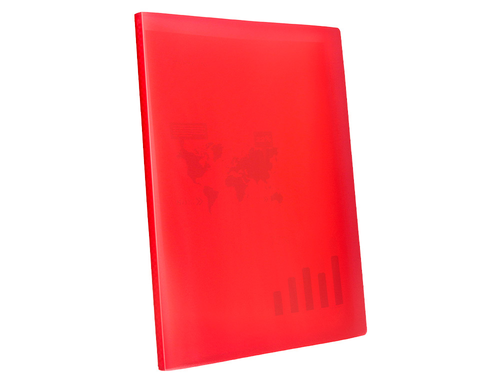 CAPA CATALOGO LIDERPAPEL 30 BOLSAS POLIPROPILENO DIN A4 VERMELHO
