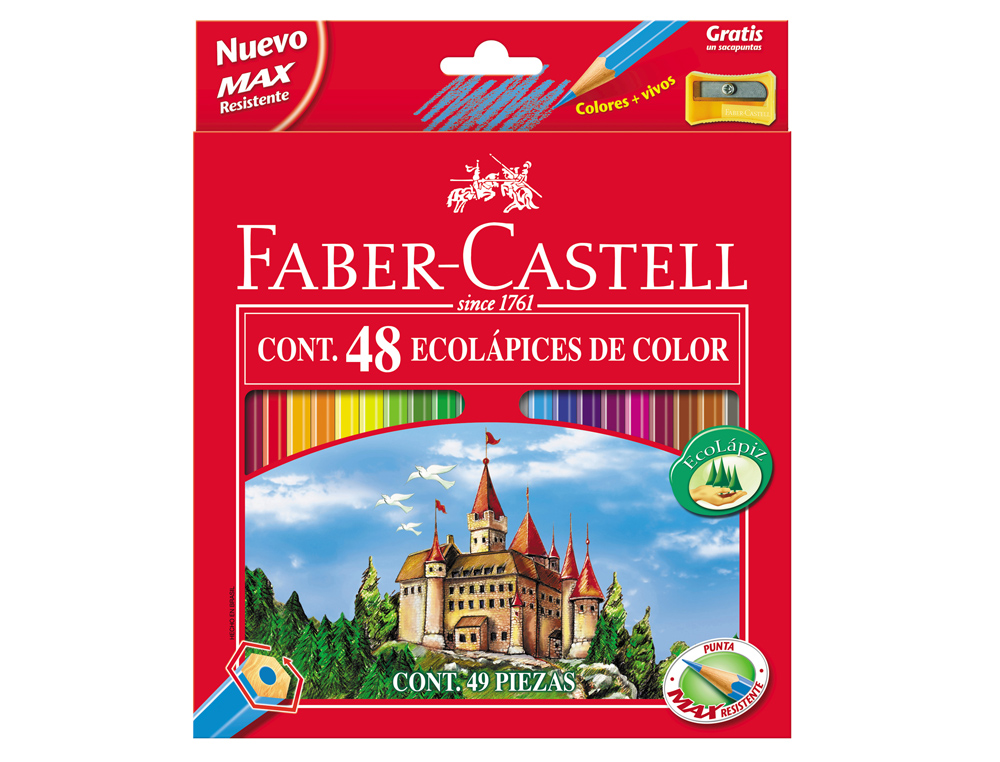 LAPIS DE COR FABER-CASTELL C/48 CORES HEXAGONAL MADEIRA