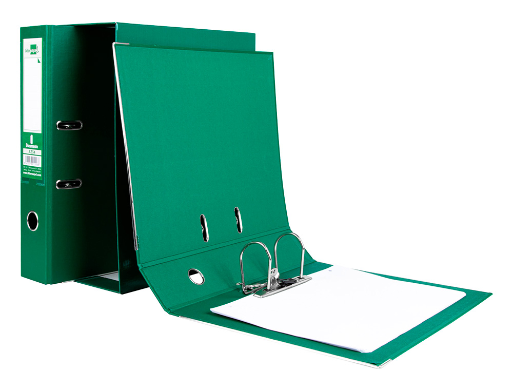 MODULO LIDERPAPEL 2 PASTAS FOLIO 2 ANEIS MECANISMO DE ALAVANCA 75MM VERDE