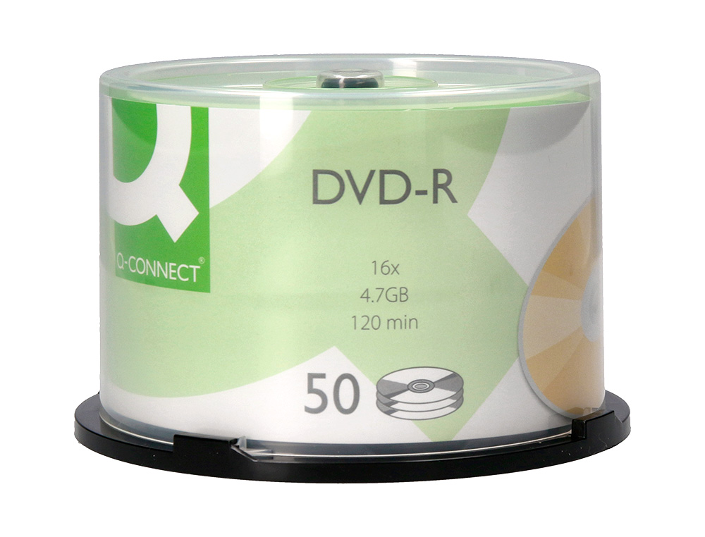 DVD-R Q-CONNECT CAPACIDADE 4,7GB DURACAO 120MIN VELOCIDADE 16X TORRE DE 50 UNIDADES