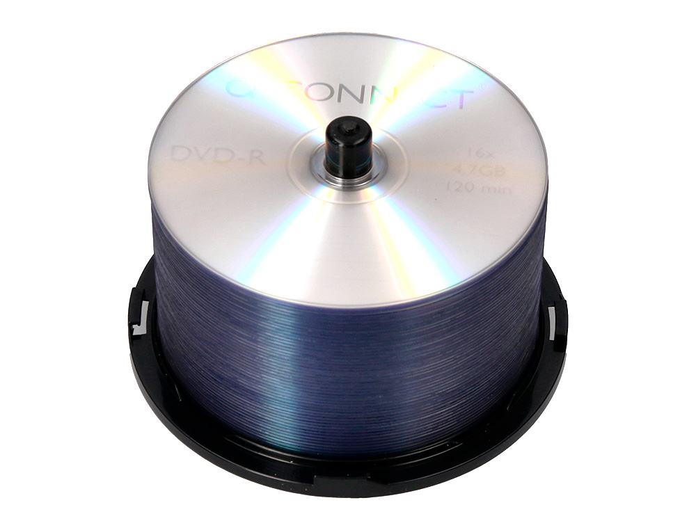 DVD-R Q-CONNECT CAPACIDADE 4,7GB DURACAO 120MIN VELOCIDADE 16X TORRE DE 50 UNIDADES