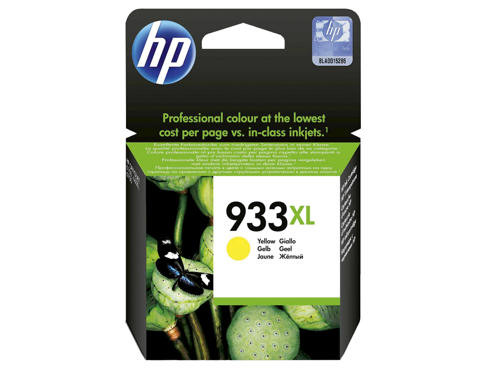 TINTEIRO HP 933 XL AMARELO CN056AE OFFICEJET 6100/6600/6700 PREMIUM CAPACIDADE 825 PAG
