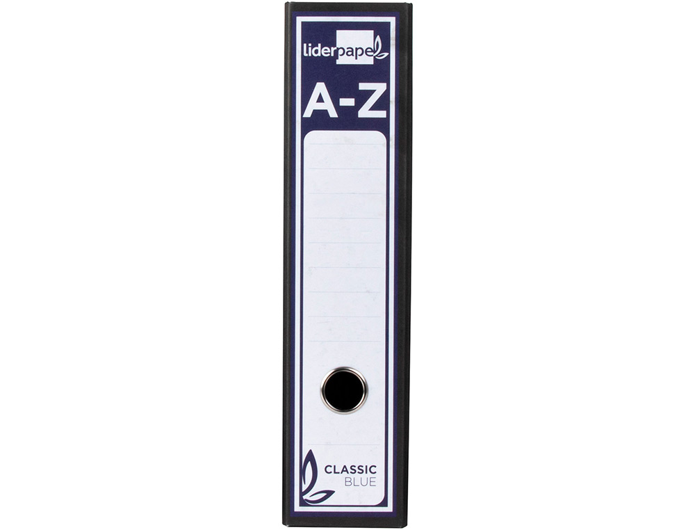 PASTA DE ARQUIVO DE ALAVANCA EM CARTAO FORRADO FOLIO MARMOREADO PRETO COM CAIXA CLASSIC RBLUE