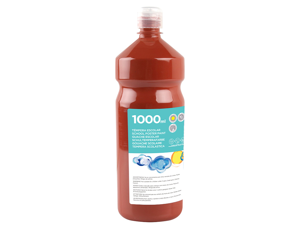 GUACHE ESCOLAR LIDERPAPEL 1000 ML CASTANHO