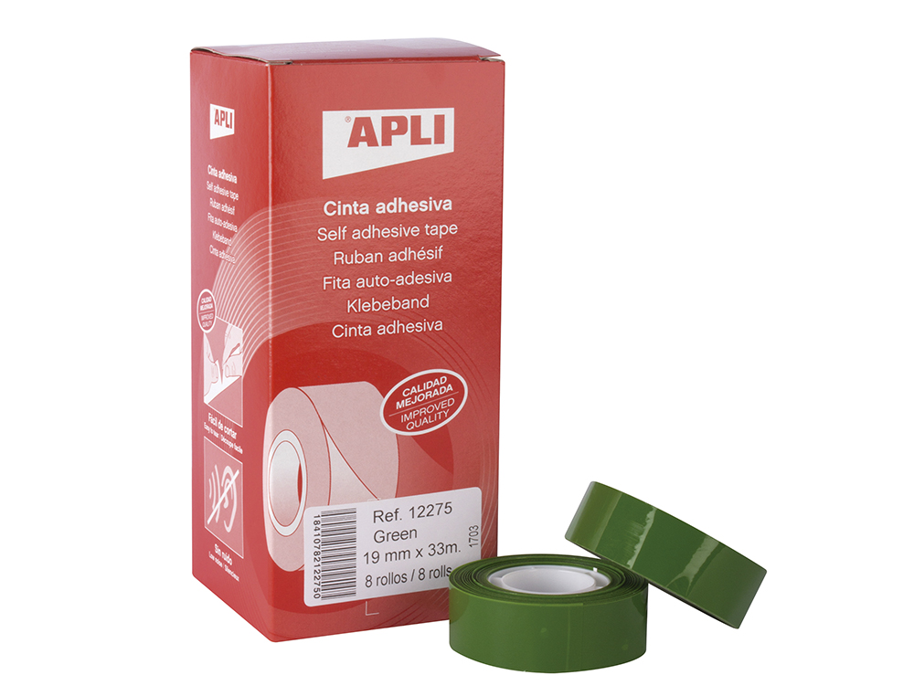 FITA ADESIVA APLI 33 MT X 19 MM COR VERDE