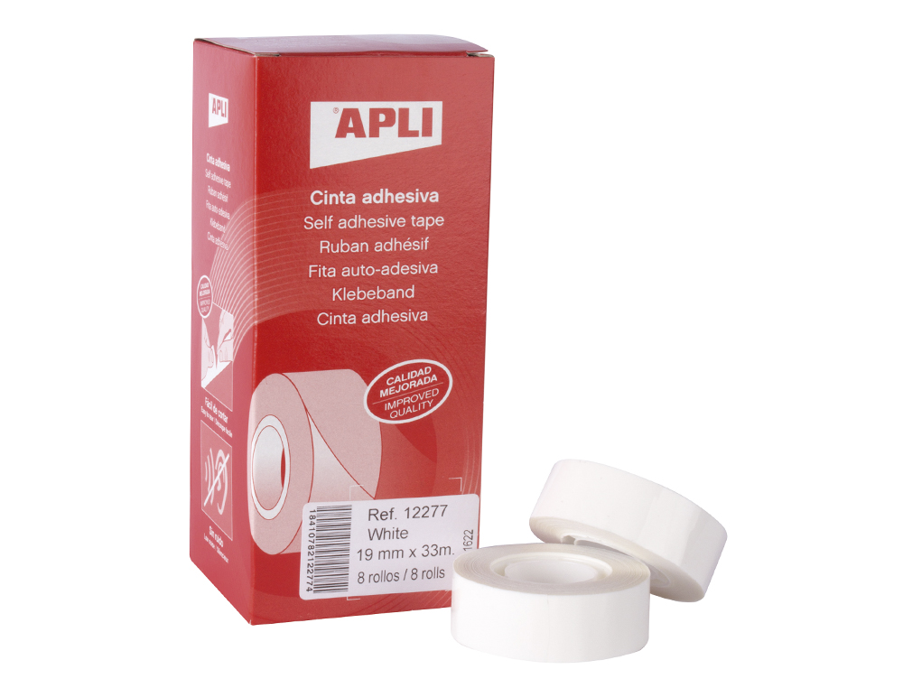 FITA ADESIVA APLI 33 MT X 19 MM COR BRANCO