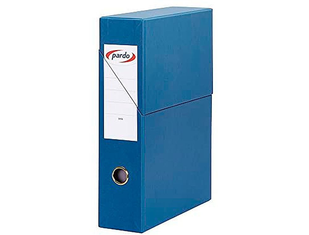 CAIXA DE TRANSFERENCIAS PARDO CARTAO FORRADO OLLAO LOMBADA DIN A4 80 MM COR AZUL 335X250X80 MM
