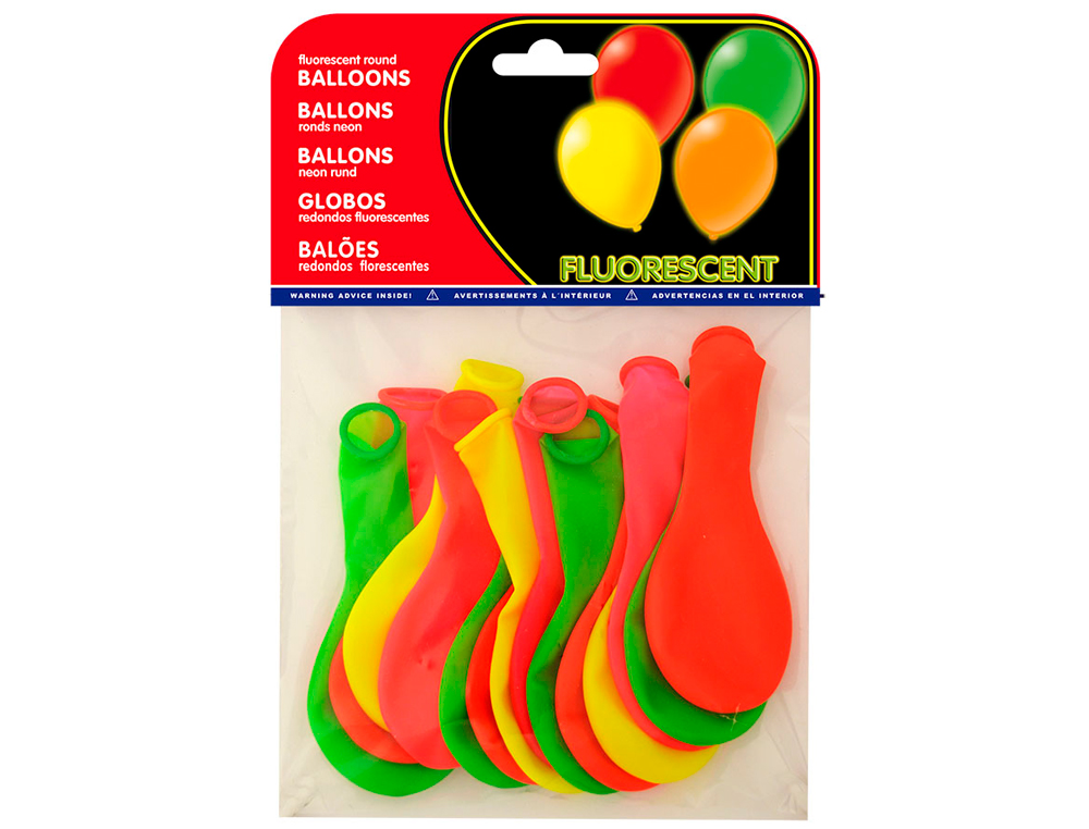 BALOES FLUORESCENTES BOLSA DE 15 UNIDADES