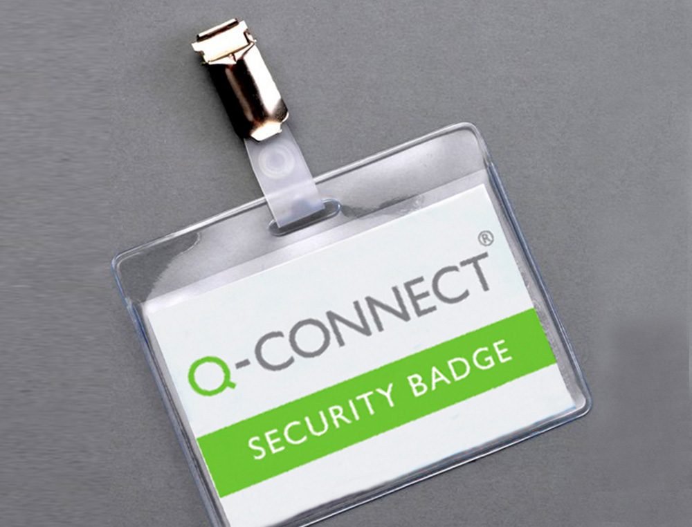 BOLSA DE PLASTIFICAR Q-CONNECT 67X98 MM 125 MICRONS COM MOLA PARA CARTOES DE VISITA CAIXA DE 25 UNIDADES