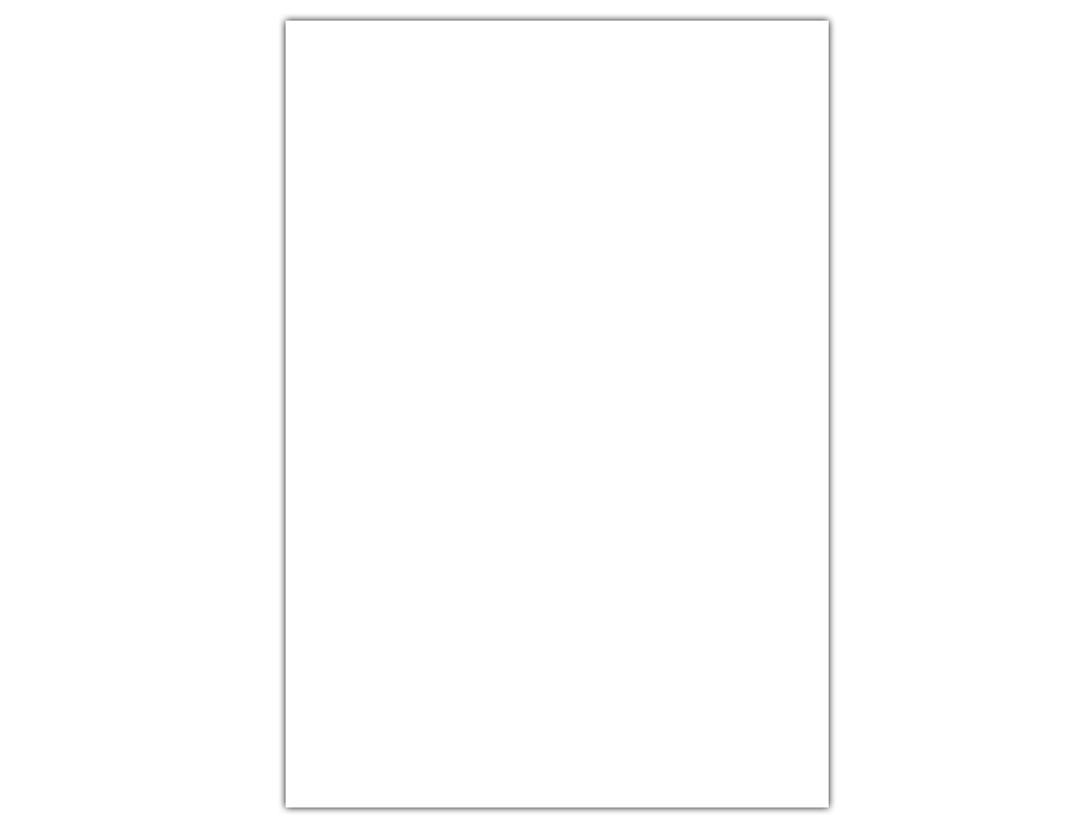 CARTOLINA LIDERPAPEL 50X65 CM 240 GR BRANCO PACK DE 25 UNIDADES