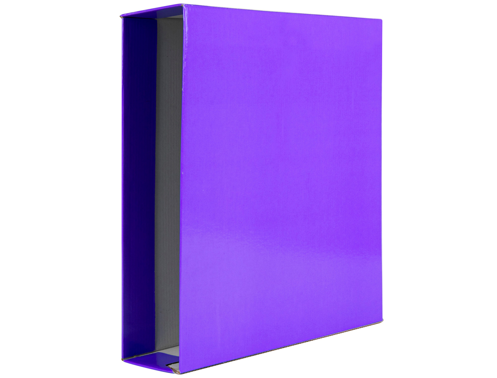 CAIXA PARA PASTA DE ARQUIVO DE ALAVANCA LIDERPAPEL DOCUMENTA DIN A4 LOMBADA 75 MM LILAS