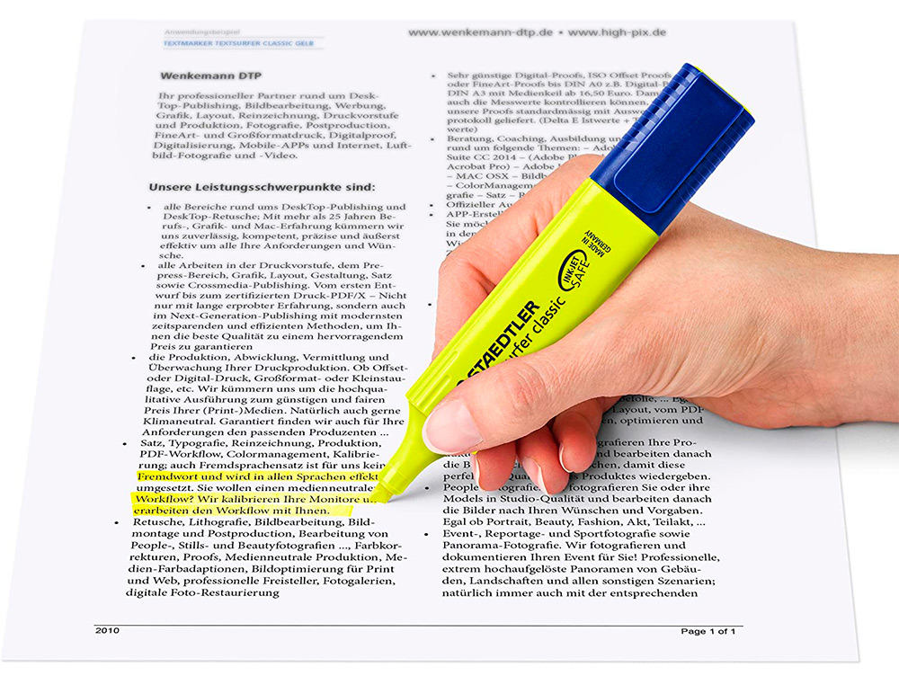 MARCADOR STAEDTLER TEXTSURFER CLASSIC 364 FLUORESCENTE AMARELO