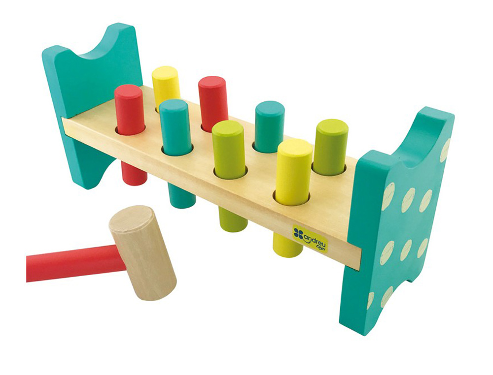 JOGO ANDREUTOYS BANCO PICA CORES 8 BARRAS 28,6X8X12,2 CM