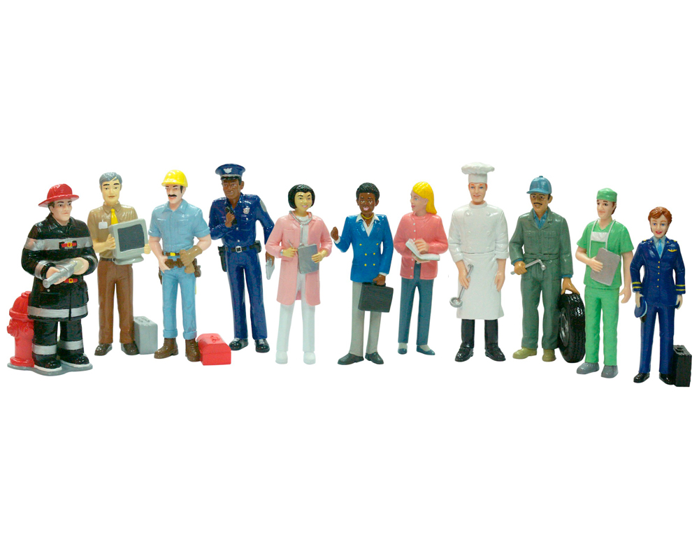 JOGO MINILAND FIGURAS COMERCIO E PROFISSOES CAIXA DE 11 UNIDADES